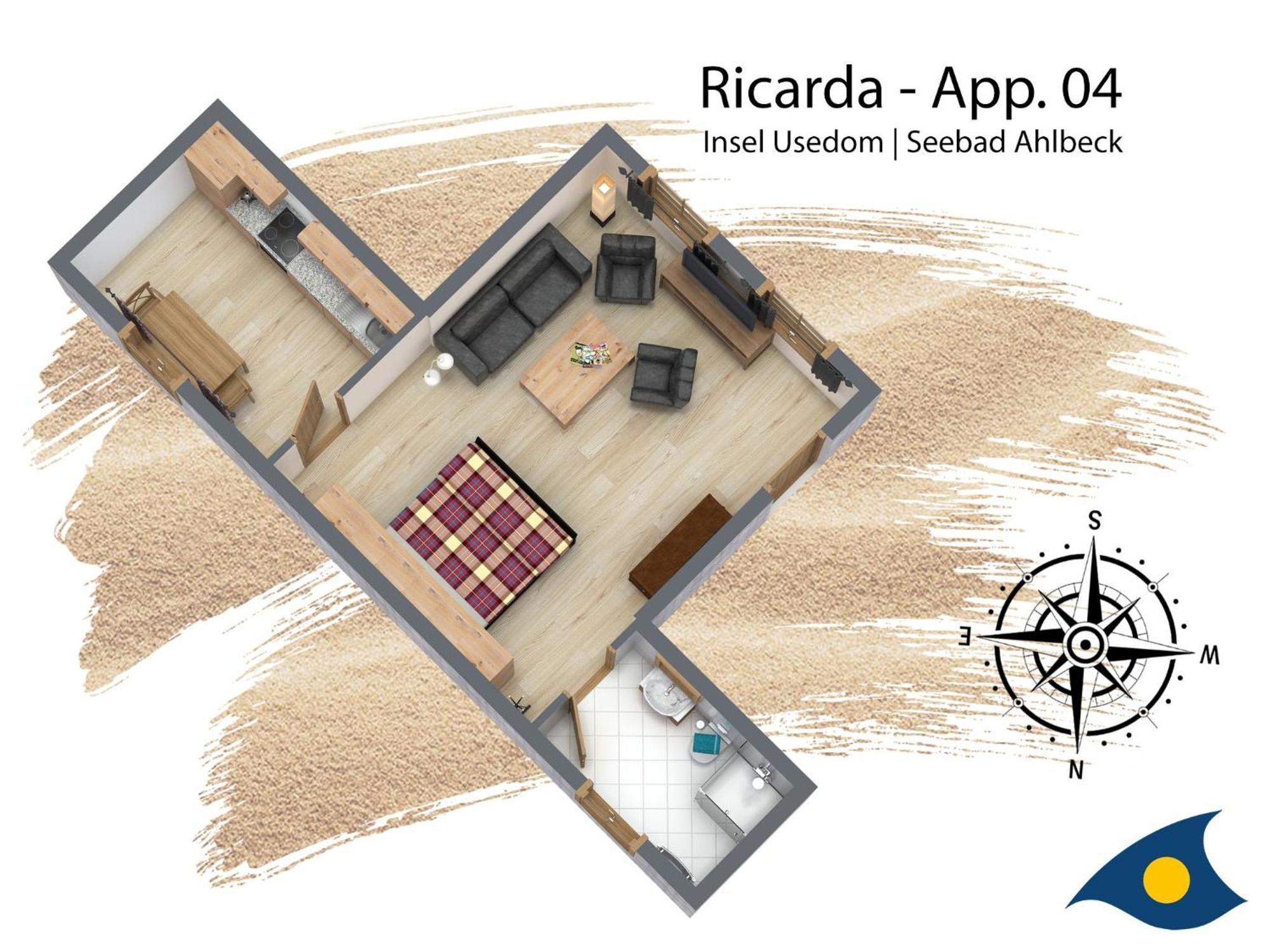 Villa Ricarda Whg 04 塞巴特黑灵斯多夫 外观 照片